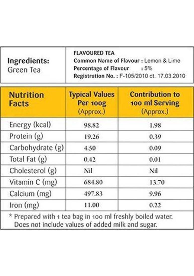 Gaia Green Tea Lemon 25 Tea Bags (Pack Of2) Lemon Green Tea Bags Box (2 X 30 G)