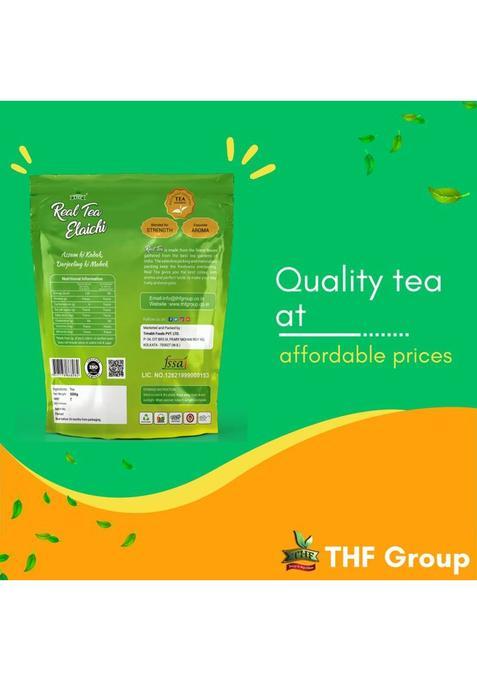 Thf Real Tea Elaichi- 500G, Cardamom Flavor, Tasty & Refreshing Kadak Elaichi Chai Cardamom Tea Pouch (500 G)