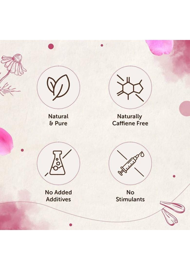 Neuherbs Rose Flower Tea | Support To Promote Skin Health | 100% Clean, Natural & Pure Rose Herbal Tea Pouch (50 G)