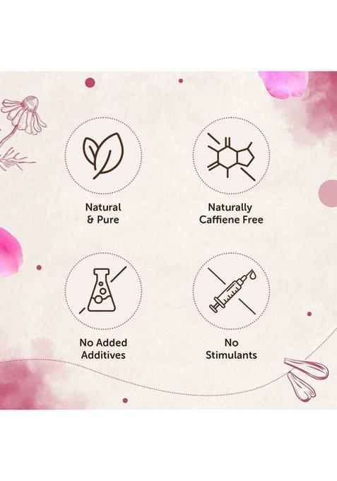 Neuherbs Rose Flower Tea | Support To Promote Skin Health | 100% Clean, Natural & Pure Rose Herbal Tea Pouch (50 G)