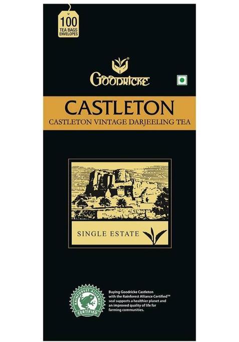 Goodricke Castleton Vintage Darjeeling Tea Bags-100 Tea Bags Unflavoured Black Tea Bags Box&nbsp;&nbsp;(100 Bags)