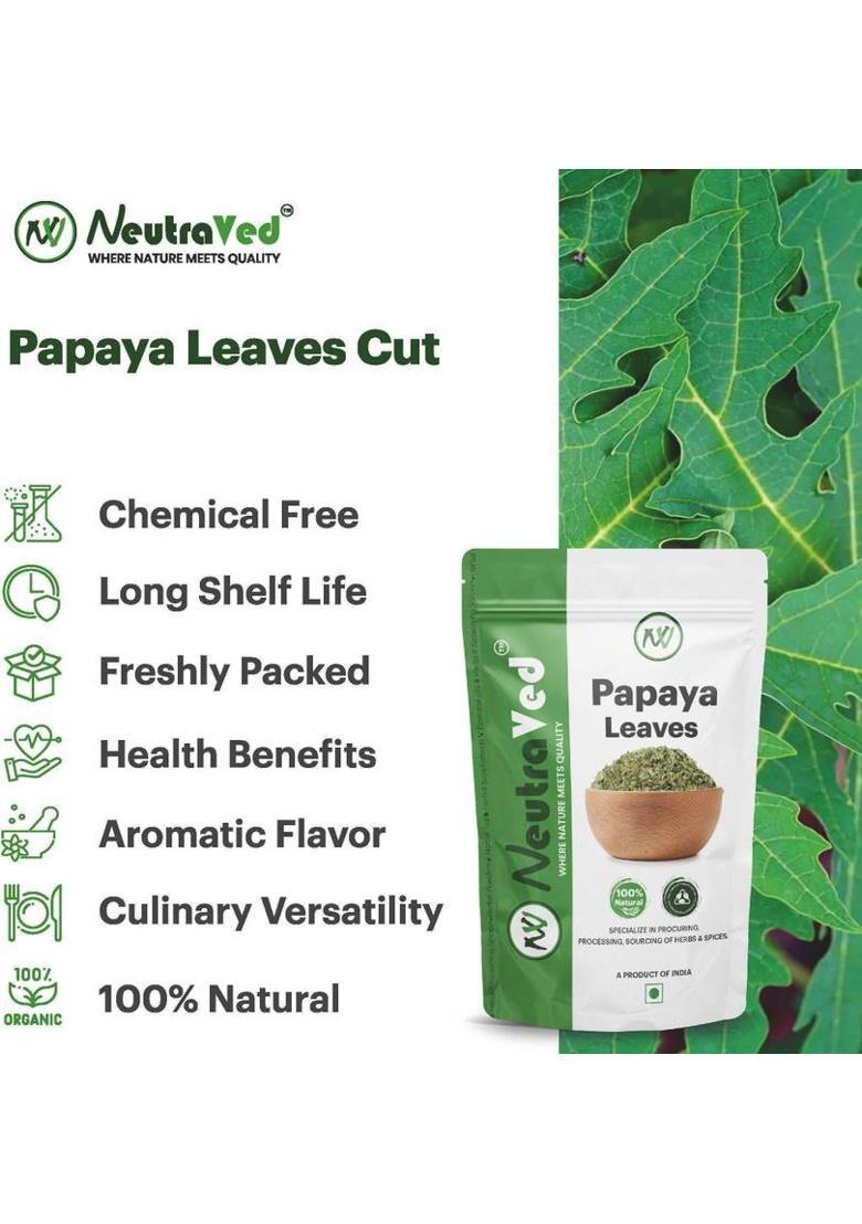Neutraved Papaya Leaves Tea For Healthy Immunity | Papaya Leaf Tea ,Juice, Skin Care Papaya Herbal Tea Pouch (100 G)