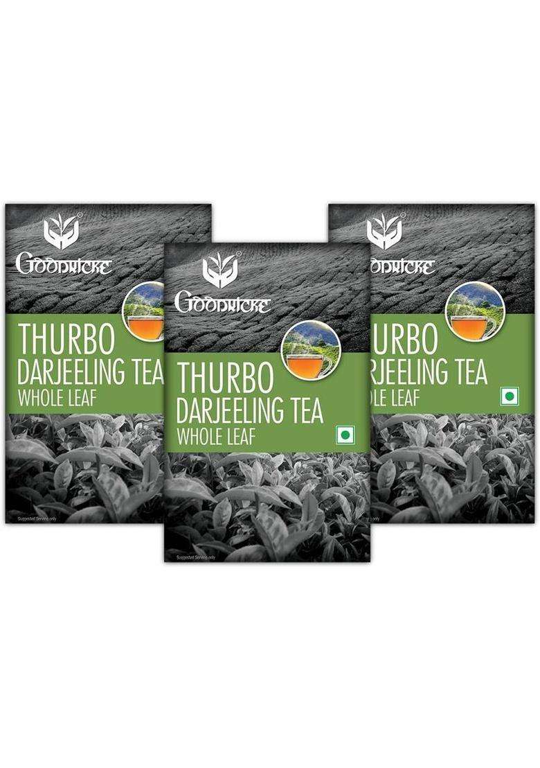 Goodricke Thurbo Whole Leaf Darjeeling Tea (100 Gm)- Pack Of 3 Unflavoured Black Tea Box&nbsp;&nbsp;(3 X 100 G) - Indya