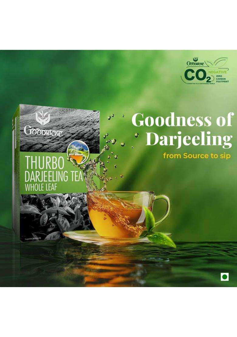 Goodricke Thurbo Whole Leaf Darjeeling Tea (100 Gm)- Pack Of 3 Unflavoured Black Tea Box&nbsp;&nbsp;(3 X 100 G) - Indya