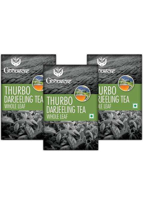 Goodricke Thurbo Whole Leaf Darjeeling Tea (100 Gm)- Pack Of 3 Unflavoured Black Tea Box&nbsp;&nbsp;(3 X 100 G)