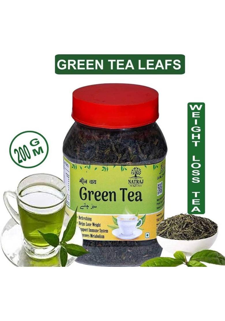 Natraj The Right Choice Green Tea Leaves For Body Detoxification, Stress, Digestion & Weight Loss 200G Green Tea Box (200 G)