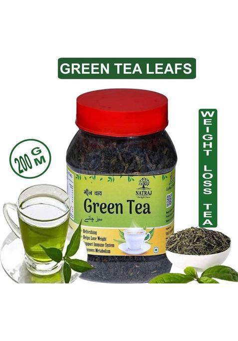 Natraj The Right Choice Green Tea Leaves For Body Detoxification, Stress, Digestion & Weight Loss 200G Green Tea Box (200 G)