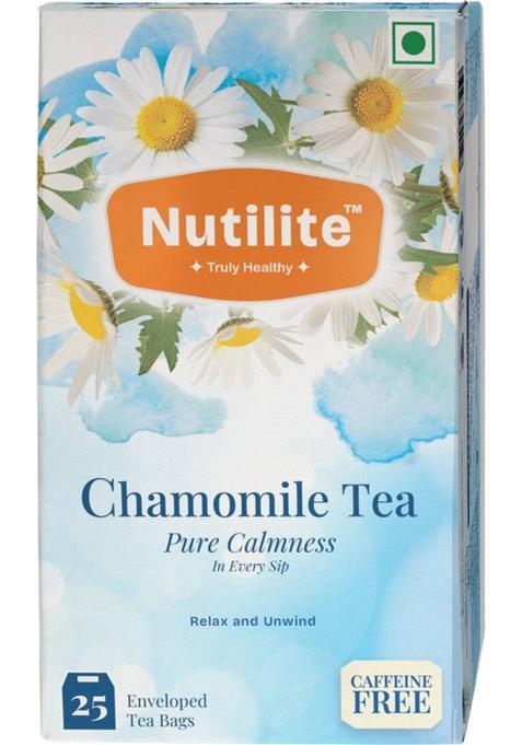 Nutilite Chamomile Tea│100% Pure│ Promotes Sleep & Supports Healthy Skin│25 Tea Bags│ Chamomile Herbal Infusion Tea Bags Box&nbsp;&nbsp;(25 Sachets)