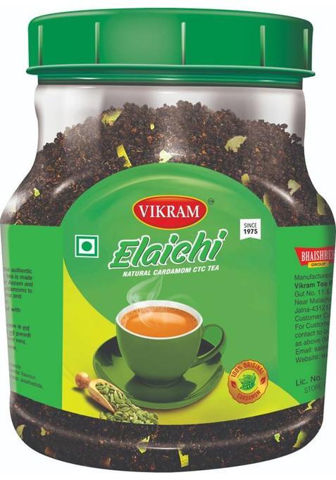 Vikram Elaichi Ctc Tea Blended With 100% Natural Ground Cardamom Tea Plastic Bottle (750 G)