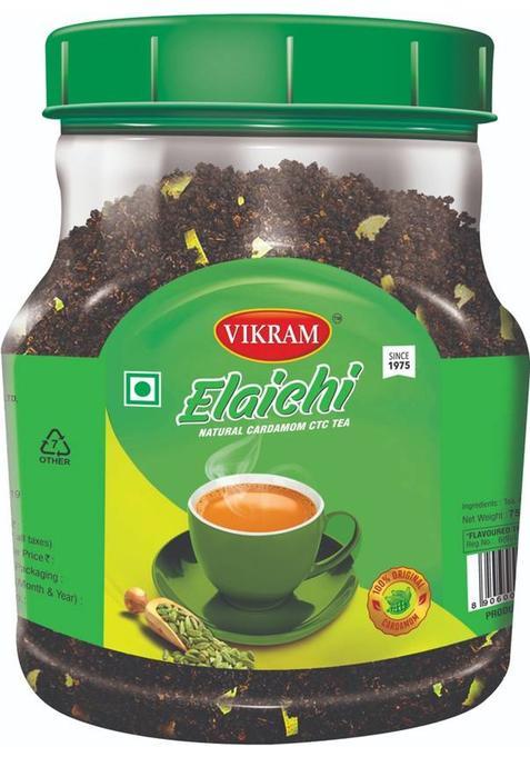 Vikram Elaichi Ctc Tea Blended With 100% Natural Ground Cardamom Tea Plastic Bottle (750 G)