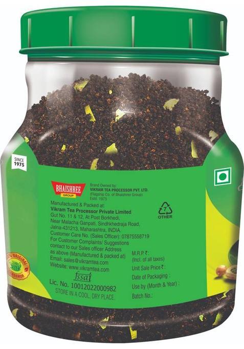 Vikram Elaichi Ctc Tea Blended With 100% Natural Ground Cardamom Tea Plastic Bottle (750 G)