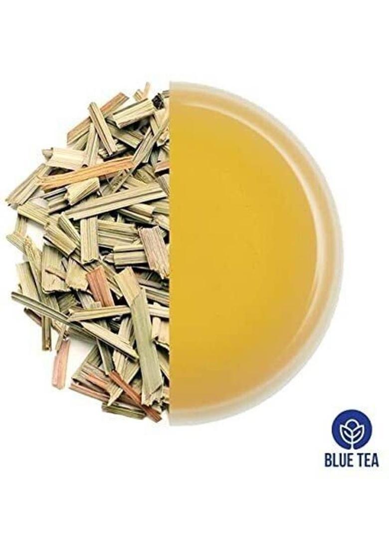 Blue Tea Lemongrass Herbal Tea Leaves I 100G Lemon Grass Herbal Tea Plastic Bottle (100 G)