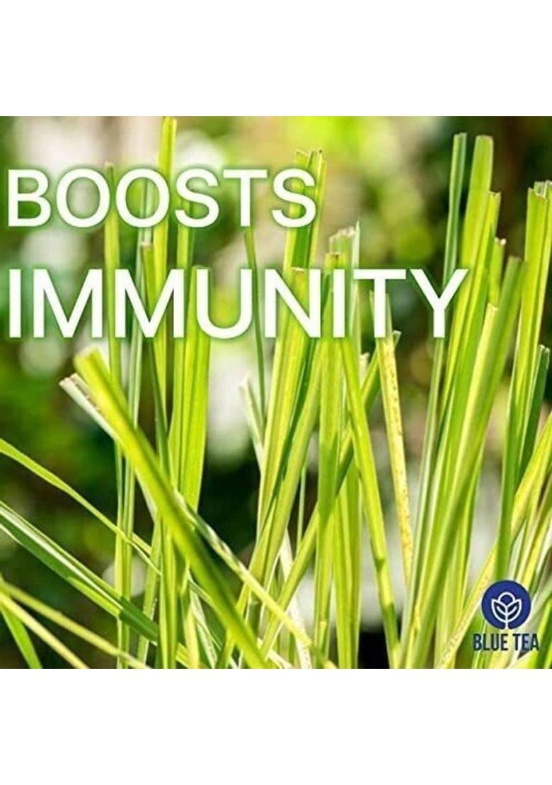 Blue Tea Lemongrass Herbal Tea Leaves I 100G Lemon Grass Herbal Tea Plastic Bottle (100 G)