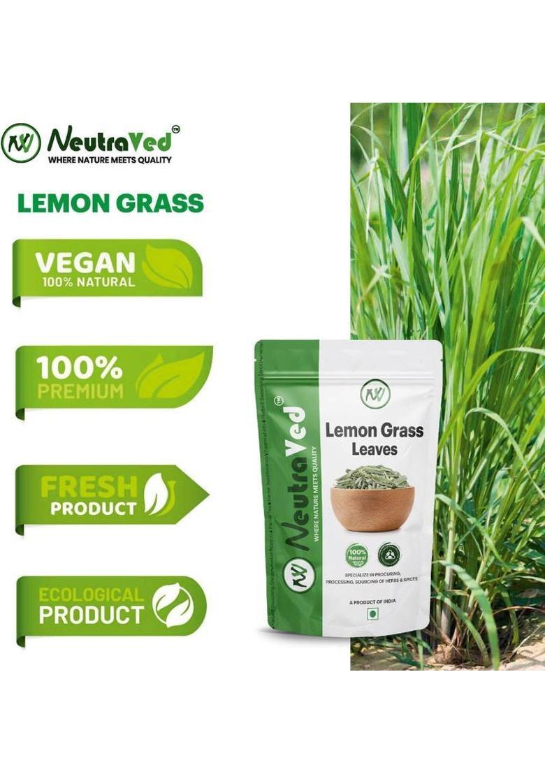 Neutraved Lemongrass Herbal Tea Leaves Boost Metabolism Used For Detox Lemon Grass Herbal Tea Pouch (100 G)