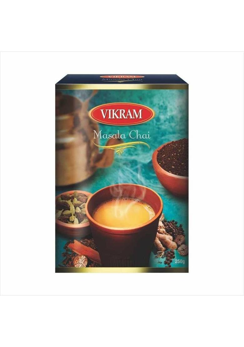 Vikram Masala Chai | Perfect Mix Of Natural Spices Pack Of 4 Cardamom, Cinnamon, Black Pepper, Cloves Masala Tea Box (4 X 0.25 Kg)