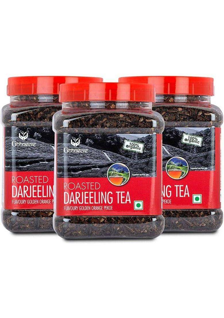Goodricke Roasted Organic Darjeeling Tea (250 Gm)-Pack Of 3 Plain, Unflavoured Black Tea Plastic Bottle&nbsp;&nbsp;(3 X 250 G) - Indya