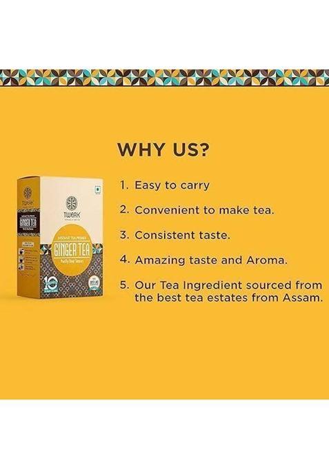 Tweak Instant Ginger Tea Premix Ready Chai Mix With Milk, Sugar & Spices Ginger Instant Tea Box (160 G)