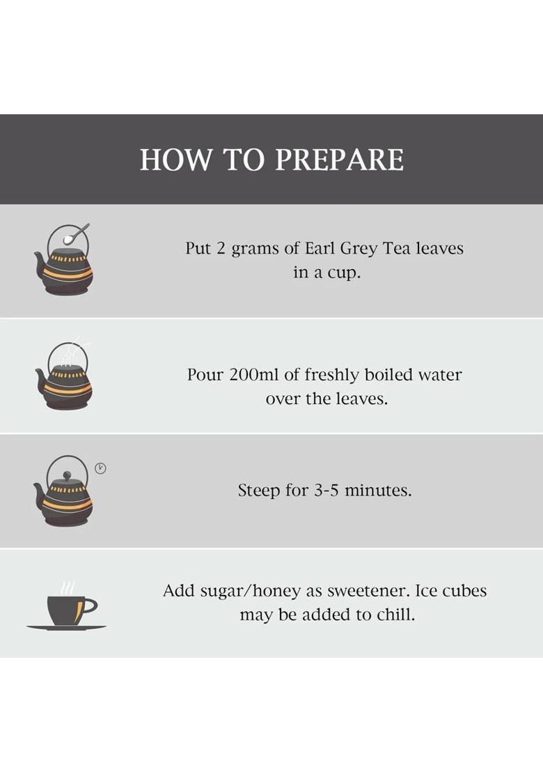 Golden Tips Premium Darjeeling Full Loose Leaves Earl Grey Bergamot Orange Black Tea Tin (100 G)