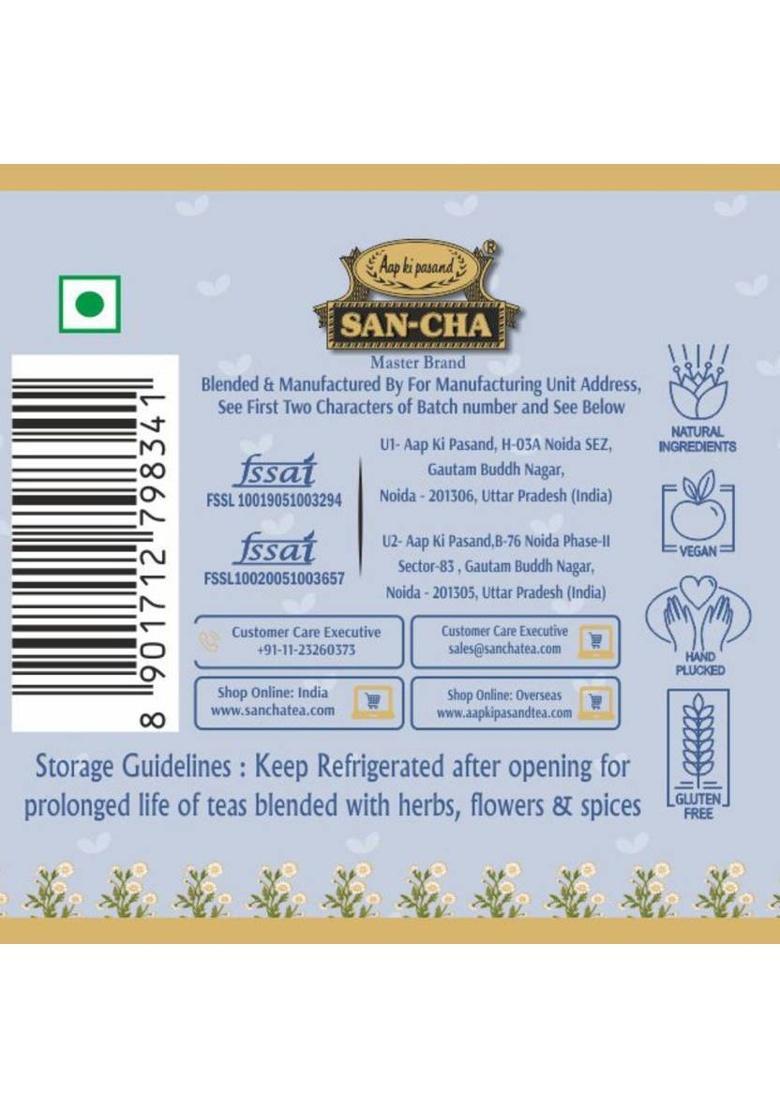 Sancha Chamomile White Tea| 25G Loose Leaf Tea| Organic Darjeeling White Tea| Peony Chamomile White Tea Tin (25 G)