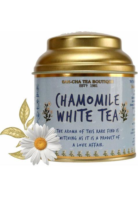 Sancha Chamomile White Tea| 25G Loose Leaf Tea| Organic Darjeeling White Tea| Peony Chamomile White Tea Tin&nbsp;&nbsp;(25 G)