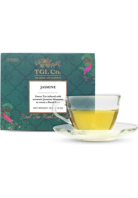 Tgl Co. Jasmine Green Tea (16 Tea Bags) Herbs Jasmine Tea Box (32 G)