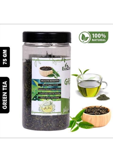 Ecochoice Premium Green Tea Leaves Antioxidants For Weight Loss,Detox & Immunity Booster Green Tea Plastic Bottle (75 G)