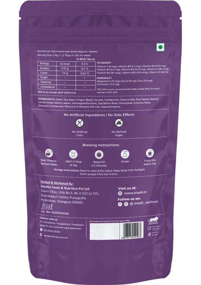 Oraah Pcos Pcod Tea Helps With Hormone Balance, Period, And Weight Loss- Pcos Tea