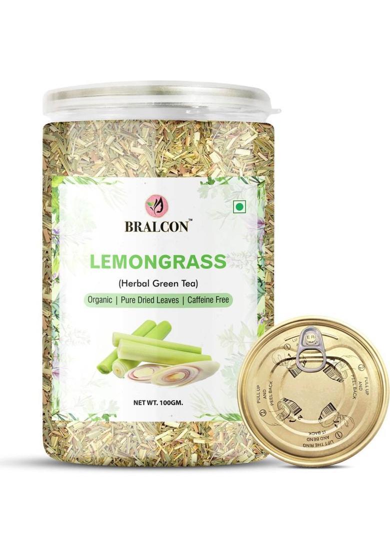Bralcon Organic Lemongrass Herbal Green Tea Leaves