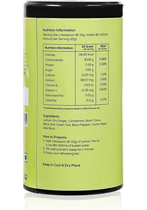 Amrita Naturals 100% Organic Lemon Tea | Natural Tea For Weight Loss 500 Gram Herbs Herbal Tea Tin (0.5 Kg)