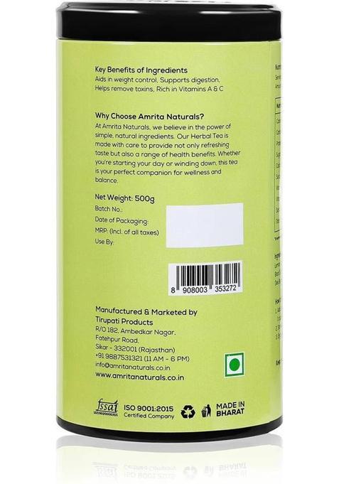 Amrita Naturals 100% Organic Lemon Tea | Natural Tea For Weight Loss 500 Gram Herbs Herbal Tea Tin (0.5 Kg)
