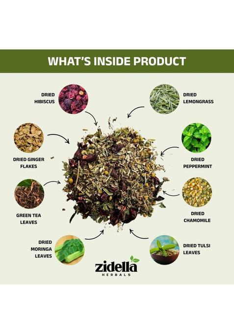 Nutrio Lemongrass Herbal Tea- Boost Metabolism Used For Detox, Weight Loss Lemon Grass Green Tea Pouch (100 G)