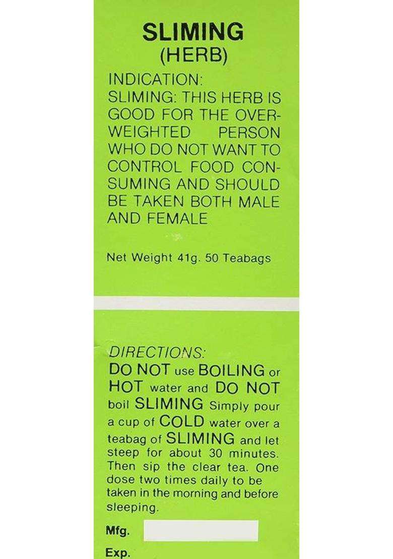 German Herb Herb Diet Slimming Tea 50 Bags Herbal Tea Bags Box&nbsp;&nbsp;(50 G) - Indya