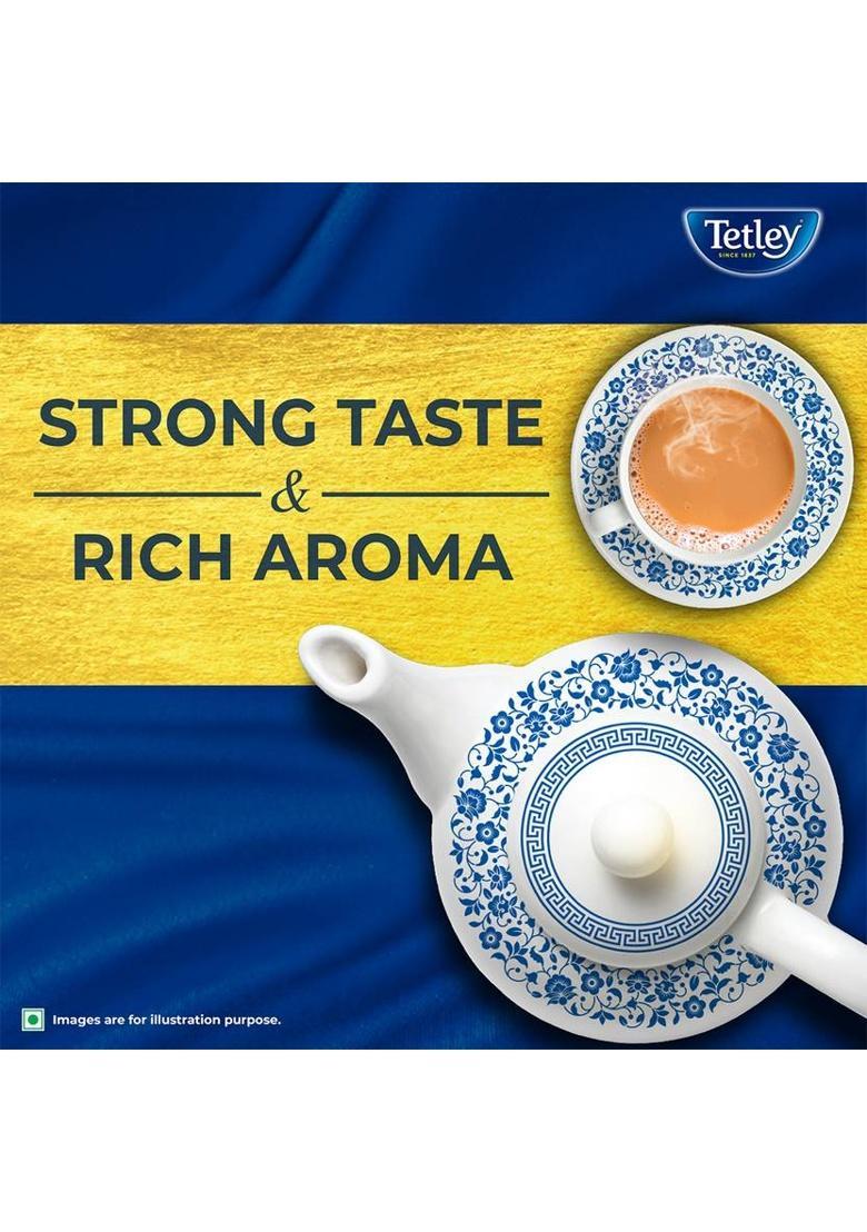Tetley Premium Black Leaf Tea, Rich Aroma & Strong Taste With Added Long Leaves Black Tea Box (500 G)