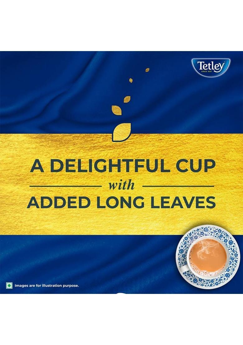 Tetley Premium Black Leaf Tea, Rich Aroma & Strong Taste With Added Long Leaves Black Tea Box (500 G)