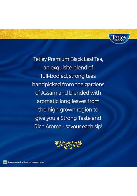 Tetley Premium Black Leaf Tea, Rich Aroma & Strong Taste With Added Long Leaves Black Tea Box (500 G)