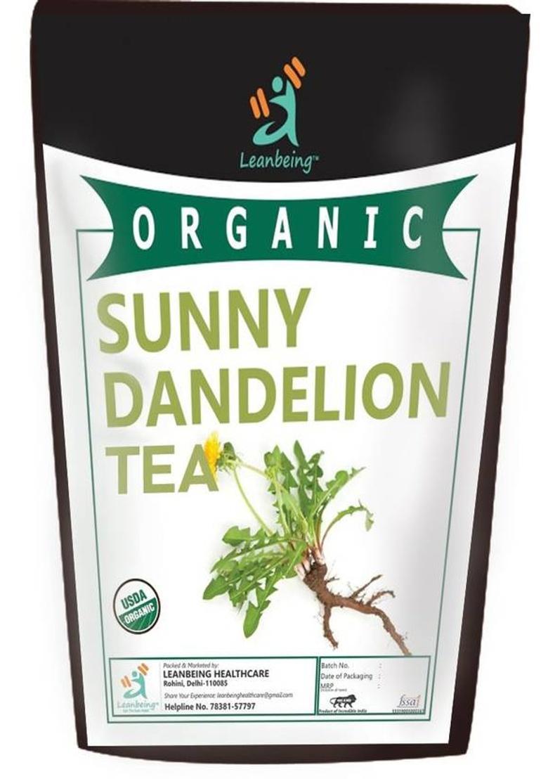 Leanbeing Pure Dandelion Root Tea (50G) Detox Tea For Cleansing Liver, Supports Kidney Function And Digestive Health Unflavoured Herbal Tea Pouch (50 G)