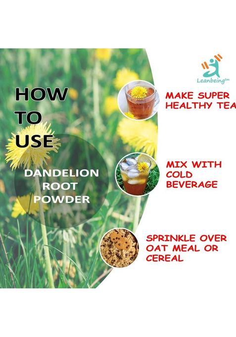 Leanbeing Pure Dandelion Root Tea (50G) Detox Tea For Cleansing Liver, Supports Kidney Function And Digestive Health Unflavoured Herbal Tea Pouch (50 G)