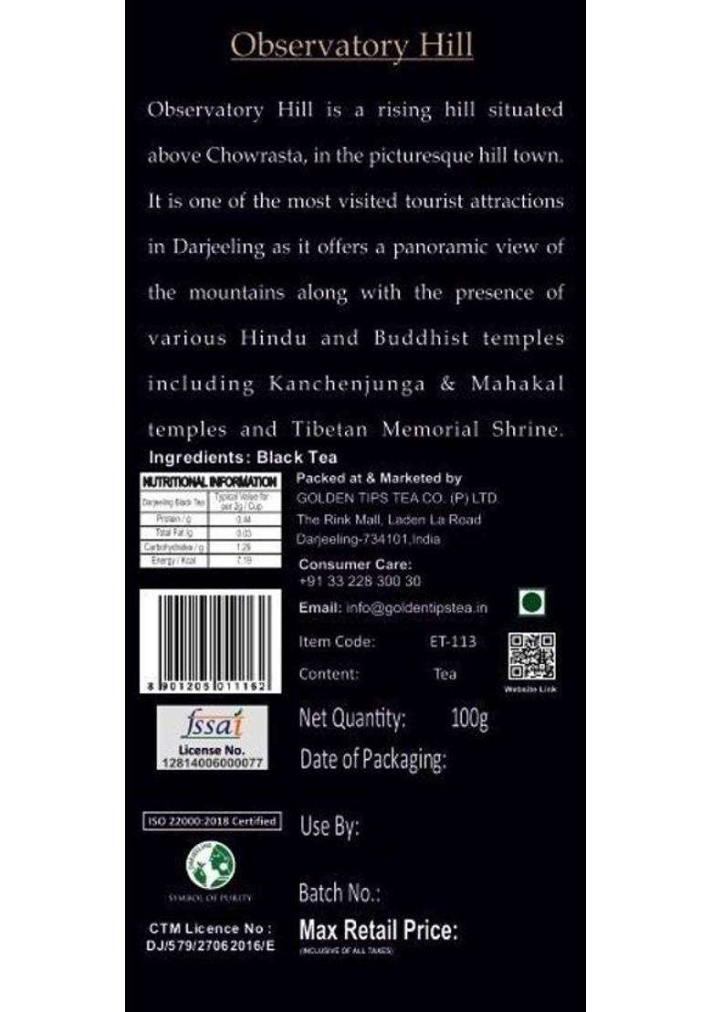 Golden Tips Summer Melody Second Flush Darjeeling Black Tea Box&nbsp;&nbsp;(100 G) - Indya