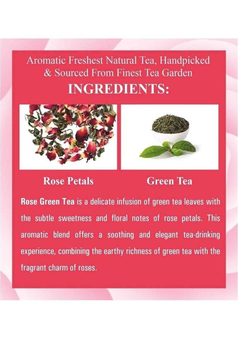 Aplomb Rose Petals Rose Green Tea Bags Box&nbsp;&nbsp;(30 Bags) - Indya