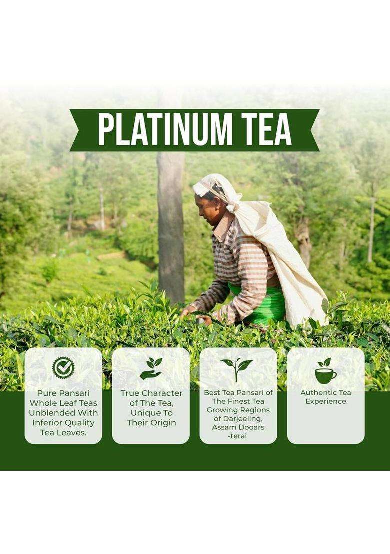 Pansari Platinum Tea / Chai Blend Of Ctc With 17% Long Leaves Tea Pouch&nbsp;&nbsp;(1 Kg) - Indya