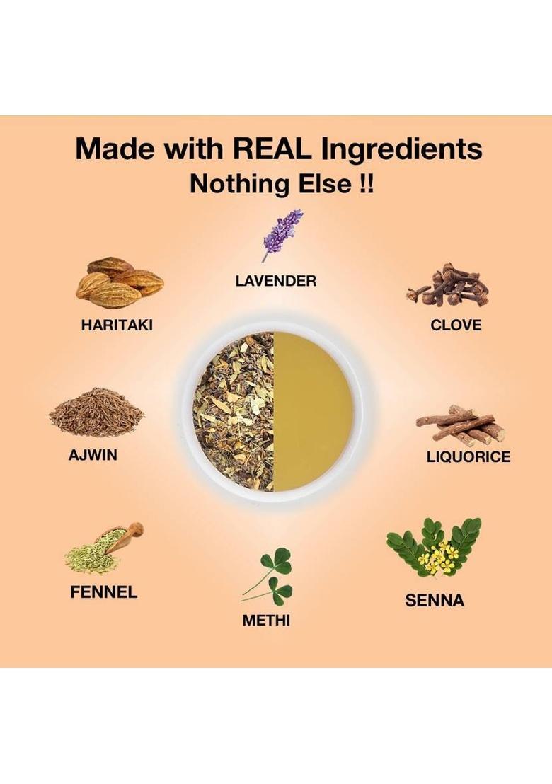 Tea Sense Digestive Health (Helps With Constipation, Gas, Bloating) Spices Herbal Tea Pouch (100 G)