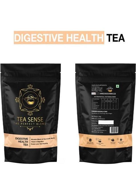 Tea Sense Digestive Health (Helps With Constipation, Gas, Bloating) Spices Herbal Tea Pouch (100 G)