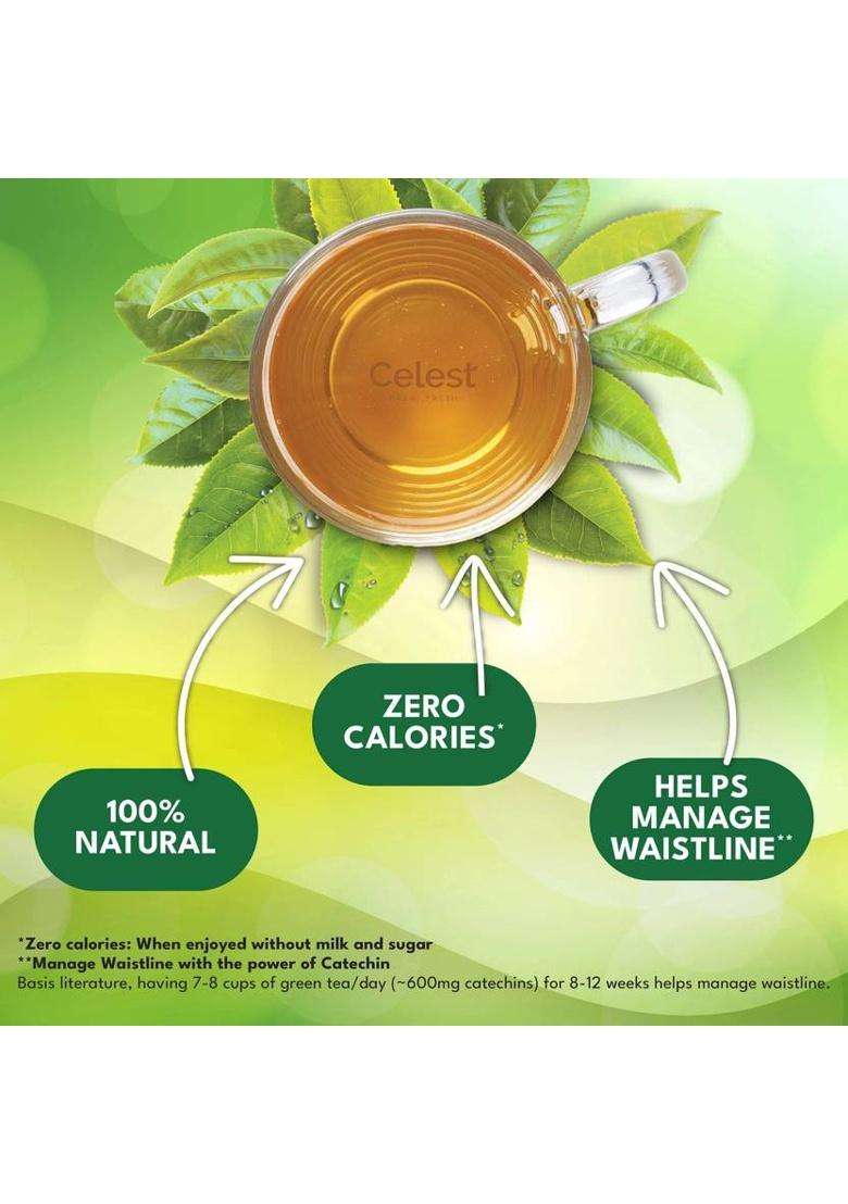 Celest Green Tea, 100 Tea Bags | Green Tea | Green Tea 100 Bags | Pure Green Tea | Green Apple Green Tea Bags Box&nbsp;&nbsp;(100 Bags) - Indya