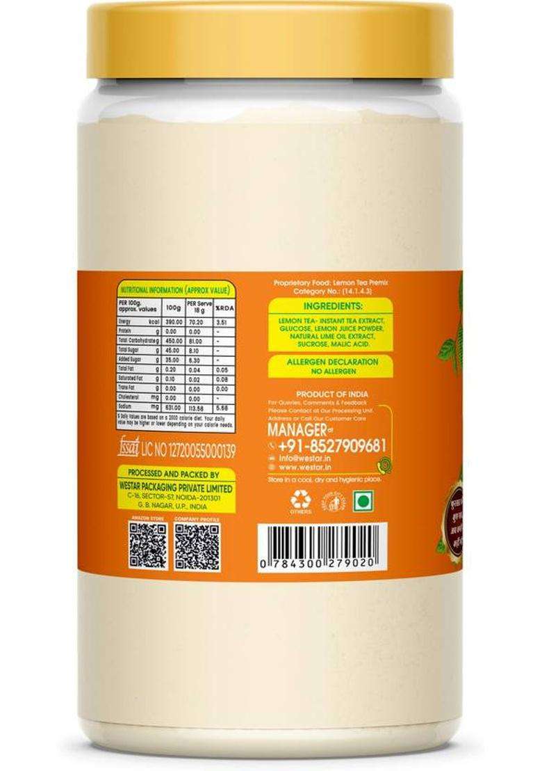 Inesh Lemon Tea 2 In 1 Hot & Cold Instant Premix Jar 450 G Tea Box&nbsp;&nbsp;(450 G) - Indya