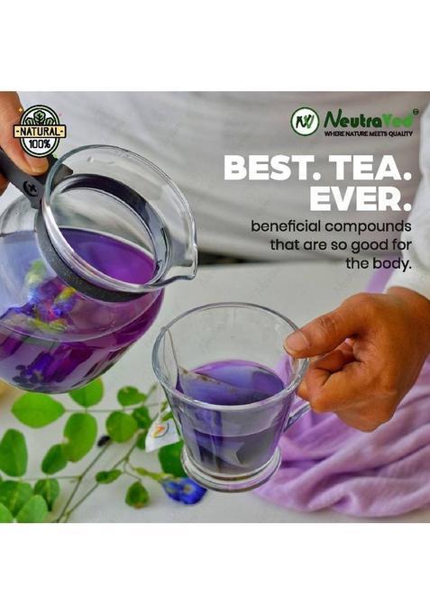 Neutraved Premium Butterfly Pea Flower Tea Aprajita For Weight Loss Used As Cocktail Blue Tea Plastic Bottle (20 G)