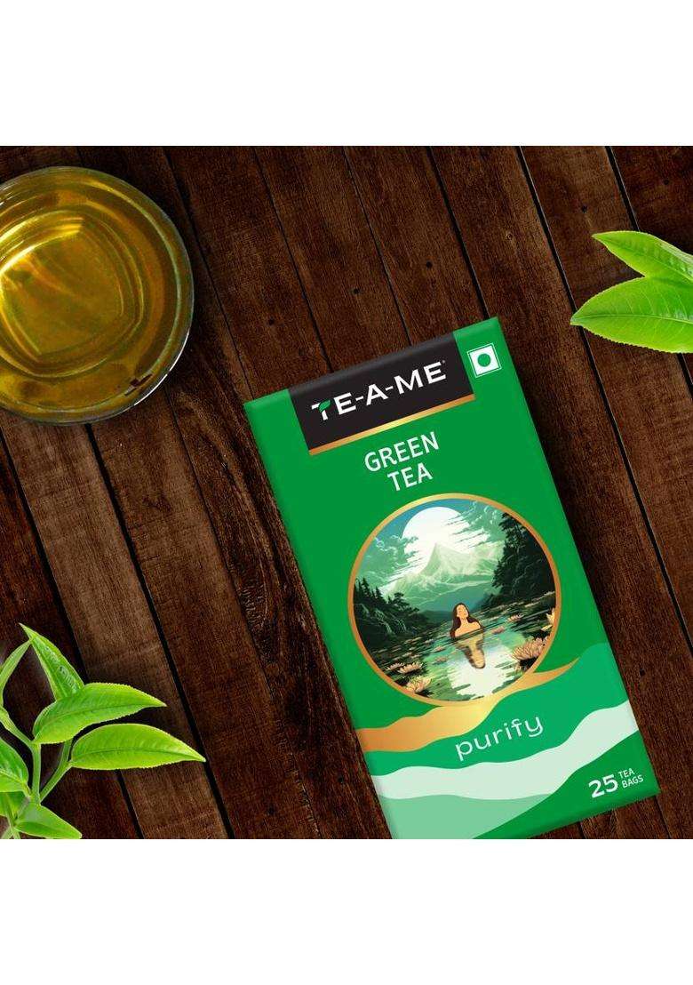 Te-A-Me Natural Pack Of 3 (3 X 25 = 75 Tea Bags) Green Tea Bags Box&nbsp;&nbsp;(3 X 25 Bags) - Indya
