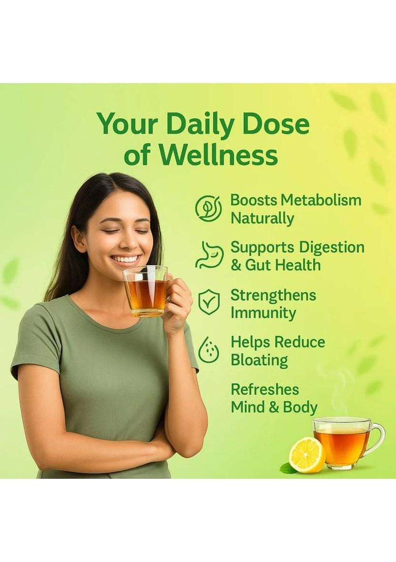 Neutrione Honey Lemon Green Tea For Weight Loss | Rich In Vitamin C | Premium Tea Leaves Honey, Lemon Green Tea Bags Box&nbsp;&nbsp;(3 X 25 Bags) - Indya