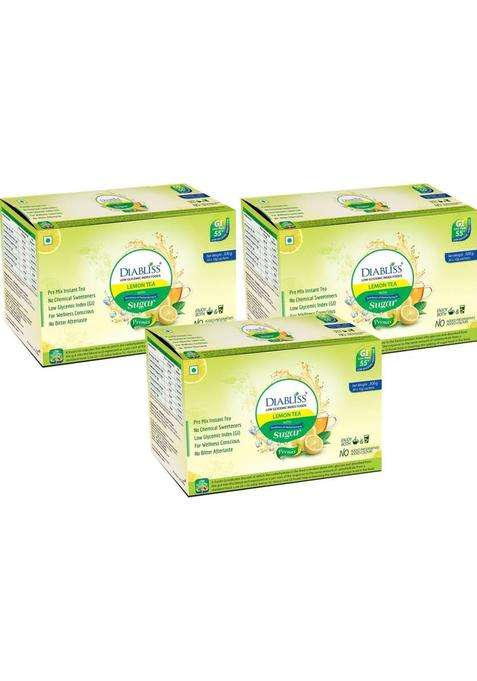 Diabliss Low Gi Lemon Tea - Low Gi - Sachet Box - Combo Pack Of 3 Lemon Yellow Tea Pouch&nbsp;&nbsp;(3 X 300 G)