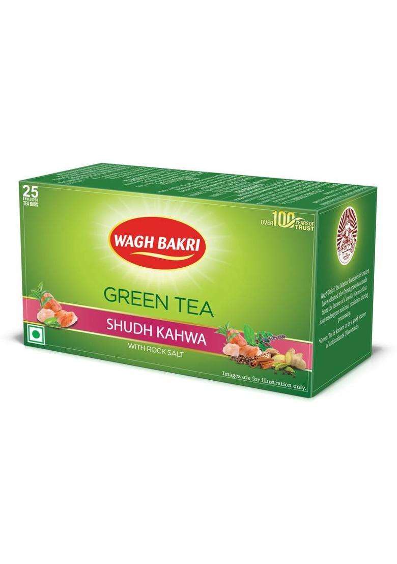 Waghbakri Green Tea Shudh Kahwa Tea Bag Green Tea Box&nbsp;&nbsp;(25 X 1.5 G) - Indya