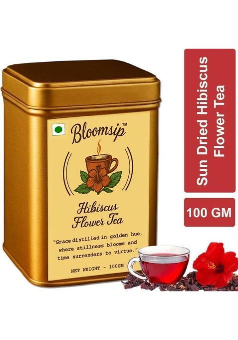 Bloomsip Hibiscus Flower Tea Hibiscus Herbal Tea Tin (100 G)